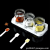 X44-1171 AIRSUN Glass Spice Box Kitchen Supplies Seasoning Jar Spice Jar Condiment Dispenser Seasoning Jar Three Groups