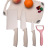 Wheat Orange Straw Knife 6-Piece Set Kitchen Knife Kit Chopping Board Household Chef Knife Business Gift Knife Set