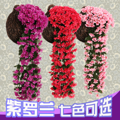 Wedding Violet Wall Hanging Artificial Flower Rattan Home Decoration Fake Flower Decoration Artificial Plant Hydrangea Wholesale