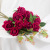 Three-Head Flannel Angle Rose a Bouquet of Roses Red Rose Artificial Flower Living Room Home Decoration Floral Wedding Road Lead Set