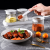 X44-2031 AIRSUN Glass Transparent Condiment Dispenser Three Groups Kitchen Household Flip Salt MSG Seasoning Jar with Spoon