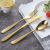 Factory Crescent Series Champagne Gold Knife, Fork and Spoon 304 Stainless Steel Western Food Utensils Hotel Tableware Gift Set