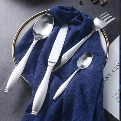 SOURCE Manufacturer Sd02 Series 304 Stainless Steel Knife, Fork and Spoon Hotel Western Style Western Dinner Set Four-Piece Set