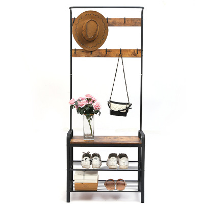 New Simple Multi-Functional Coat Rack Clothes Bag Shoes Storage Cabinet Multi-Layer Iron Stable Storage Rack Wholesale