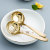 High-End Kitchenware 304 Stainless Steel Soup Ladle Colander Restaurant Spoon for Soup Serving Thickened Gold-Plated Household Small Hot Pot Drain