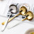 High-End Kitchenware 304 Stainless Steel Soup Ladle Colander Restaurant Spoon for Soup Serving Thickened Gold-Plated Household Small Hot Pot Drain