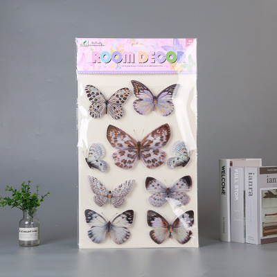 Three-Dimensional Wall Stickers Butterfly Layer Stickers Wall Stickers Vase Three-Dimensional Layer Stickers Refrigerator Decorative Stickers Large Quantity and Excellent Price