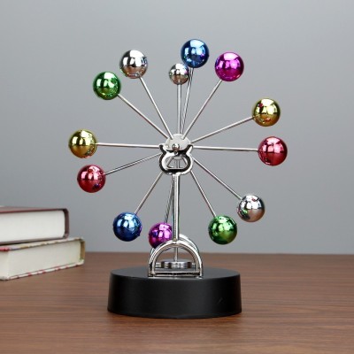 Colorful Perpetual Motion Instrument Electric Ferris Wheel without Wiggler Magnetic Perpetual Motion Instrument Office Crafts Ornaments