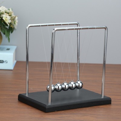 Solid Wood Base Metal Newton Swing Ball a Regional Name for Billiards Bumperball Home Office Decorations Decoration Business Gift