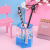 Sequin Small Universe Pen Holder Cute Oil Leakage Floating Crystal Acrylic Penholder Storage Bucket Student Cultural and Creative Gifts