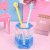 Sequin Small Universe Pen Holder Cute Oil Leakage Floating Crystal Acrylic Penholder Storage Bucket Student Cultural and Creative Gifts