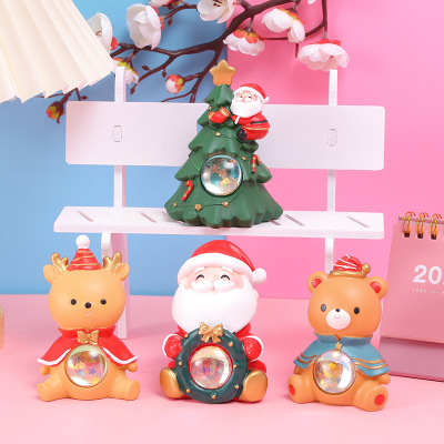 Christmas Small Light Blind Box Old Bear Deer Christmas Tree 2021 New Surprise Disassembly Toy Set Christmas Gift