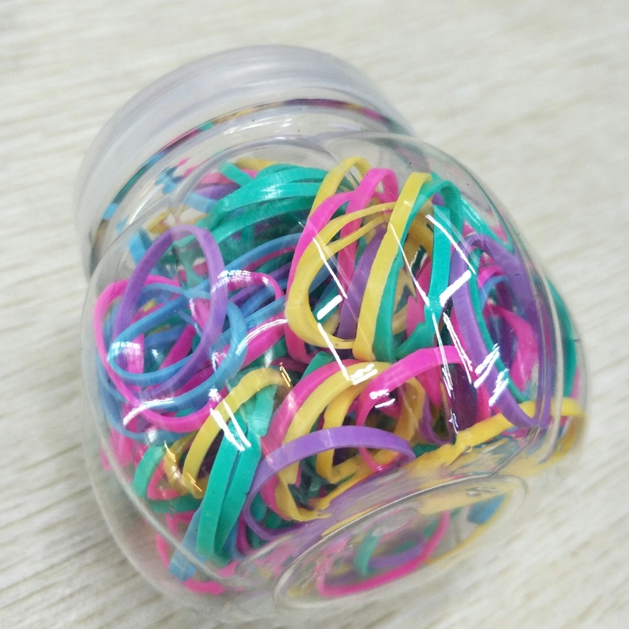 4024加厚春天组七彩圈橡皮筋牛皮筋胶圈扎头发强拉不断