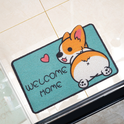 PVC Loop Floor Mat Doormat Cartoon Style Doormat Cutting Household Dust Removal Non-Slip Foot Mat Cross-Border Hot Sale