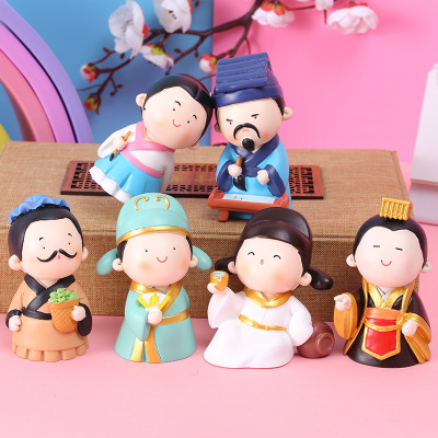 Big Hall of Fame Blind Box Tang Bohu Li Bai Celebrity Famous Painting Hand-Made Doll Doll Two-Dimensional New Decoration