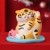 New Year Creative Little Cute Tiger Fuhu Resin Decorations Heart Cute Tiger Cake Baking Car Doll Hand Gift