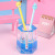 Sequin Small Universe Pen Holder Cute Oil Leakage Floating Crystal Acrylic Penholder Storage Bucket Student Cultural and Creative Gifts