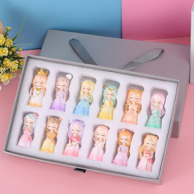 Twelve Constellation Decoration Cute Princess Resin Decorations Baking Cake Decoration Birthday Gift Set