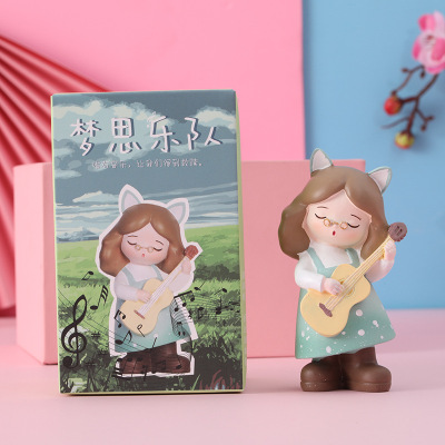 Little Musician Cute Girl Heart Girl Blind Box Toy Cartoon Handmade Toy Student Creativity Gift