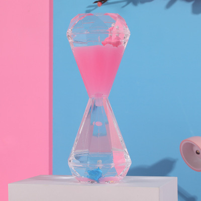 New Jelly Pudding Color Diamond Oil Drip Sand Clock Timer Oil Drip Hourglass Toy Student Children Gift