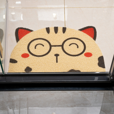 Arc Cartoon Doormat Bathroom Non-Slip Floor Mat Cutting Wire Ring Kitchen Floor Mat Household Carpet