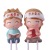 Strive Hard Indulging in Learning Resin Craft Ornament Cartoon Inspirational Doll Living Room TV Cabinet Decorations