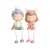 Nordic Simple Creative Antlers Couple Hanging Feet Doll Resin Craft Home Living Room TV Cabinet Decorations Furnishings