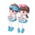 Study Hard Creative Resin Craft Hanging Feet Doll Lovely Bedroom Children 'S Room Study Home Ornament Furnishing