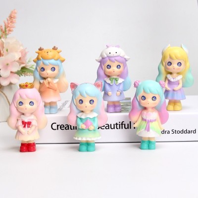 Creative Cartoon Magic Fairy Elf Blind Box Desktop Decoration Cute Girls' Doll Wholesale Cake Baking Decoration Gift