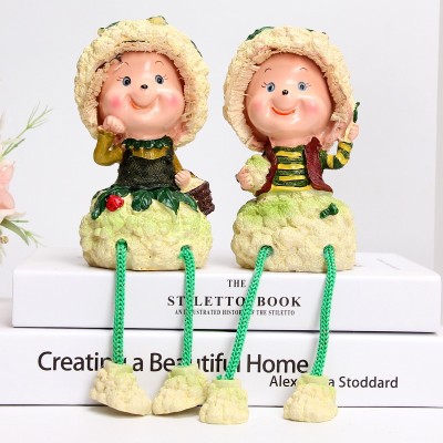 European-Style Pastoral Vegetable and Fruit Doll Creative Cauliflower Hanging Foot Partition Hallway TV Cabinet Home Decorations