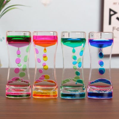 Xiaomei Waist Two-Color Liquid Acrylic Oil Leak Hourglass Timer Decompression Daze Crafts Creative Gifts