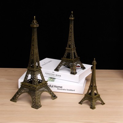 25cm Antique Tower Decoration Metal Home Handicraft Equipment Ornaments Paris Eiffel Tower Decoration Wholesale