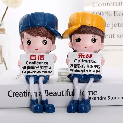 Confident and Optimistic Home Decoration Resin Hanging Feet Doll Living Room Room Wine Rack Decoration Birthday Gift