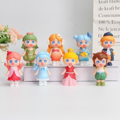 Voice of Elf Creative Girlish Heart Cartoon Blind Box Doll Resin Craft Gift Cake Ornament Furnishing