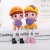 Lavender Happy Family Resin Craft Ornament Cartoon Partition TV Cabinet Bedroom Wine Cabinet Decorations