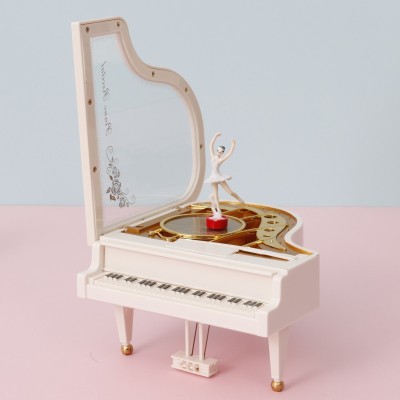 Creative Rotational Dancing Girl Music Box Gift Piano Music Box Model Decoration Student Gift Wholesale