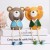 Creative Cute Three Little Bear Family Hanging Feet Doll Resin Craft Home Decoration Decoration Living Room Furnishings