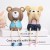 Creative Cute Three Little Bear Family Hanging Feet Doll Resin Craft Home Decoration Decoration Living Room Furnishings