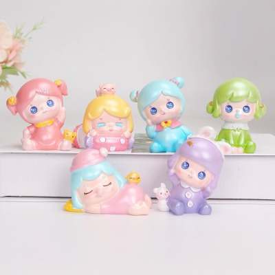 Creative Sweetheart Cute Multi Desktop Decoration Blind Box Girl Garage Kits Ornaments Steam Resin Craft Home Decoration