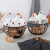 Strawberry Hen Storage Basket Iron Basket Ceramic Egg Basket Living Room Fruit Storage Basket Kitchen Nordic Decorations