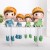 Creative Cute Four-Mouth Hanging-Leg Doll Shelf Wine Cabinet Wardrobe Resin Craft Ornament Decorations Wholesale