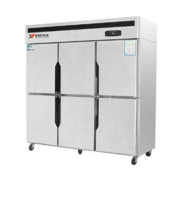 Six-Door Refrigerator Commercial Six-Door Freezer Vertical Refrigeration Cabinet Freezer Fresh Cabinet Kitchen Freezer