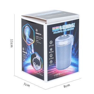 Automobile Ashtray Air Outlet Hanging Ashtray with LED Light Car Ashtray Colorful Color Box Package