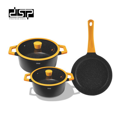 DSP DSP Medical Stone Non-Stick Pan Set Wok Household Pan Soup Pot Frying Pan CA002-S01