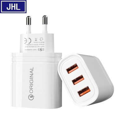Highlight 3usb Charging Plug 2021 Qc3.0 Charger Fully Compatible with Fast Charging Interface 2A3A Fast Charging Charger.