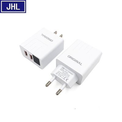 Display Charger Head American Standard European Standard 2.1a Dual-Port USB Real-Time Digital Monitoring Current Charger.