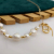 Classic Jewelry Light Luxury and Simplicity Style 18K Gold Plating Natural Freshwater Pearl Necklace Irregular Pendant Clip Buckle