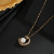 Classic Jewelry Light Luxury and Simplicity Style 18K Gold Plating Natural Freshwater Pearl Necklace Curved Moon Ring Star Style White