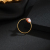 Classic Jewelry Light Luxury and Simplicity Style 18K Gold Plating Natural Freshwater Pearl Ring Classic Red Style