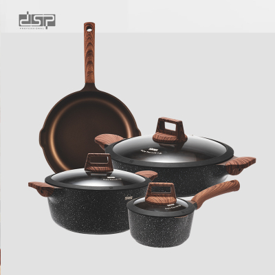 DSP DSP Medical Stone Non-Stick Cookware Kitchen Cooking Stew Pot Household Four-Piece Set CA004-S02